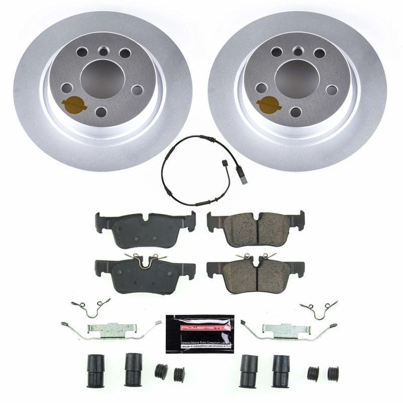 Mini Cooper Brake Kit - Rear - PowerStop - Geomet Coated Rotors + Carbon-Fiber Ceramic Pads - `20-`21