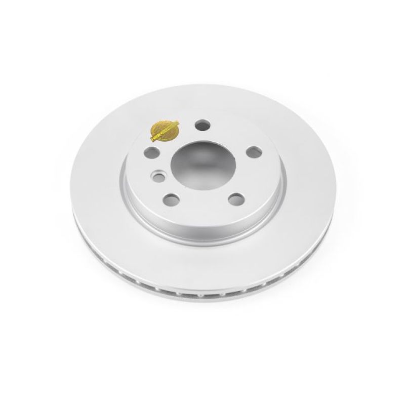 Mini Cooper Brake Rotor(1) - Front - PowerStop - Evolution High Carbon Geomet Coated - Silver - `14-`19