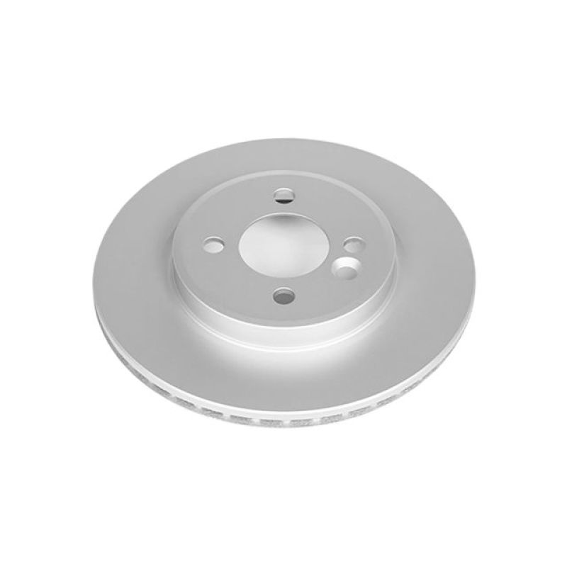 Mini Cooper Brake Rotor(1) - Front - PowerStop - High Carbon Geomet Coated - Silver - `02-`07
