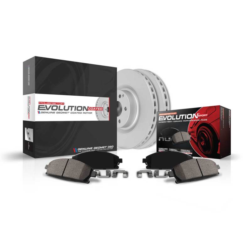 Mini Cooper Brake Kit - Front - PowerStop - Drilled & Slotted Rotors + Carbon-Fiber Ceramic Pads - 2011