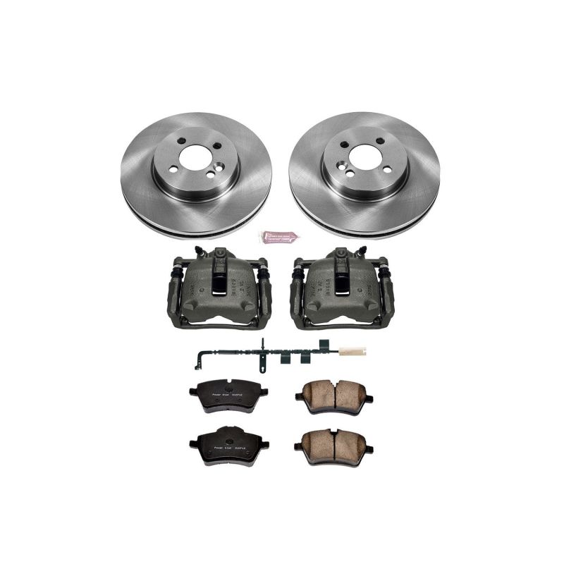 Mini Cooper Brake Kit - Front - PowerStop - Autospecialty Rotors + Evolution Ceramic Pads - `07-`10