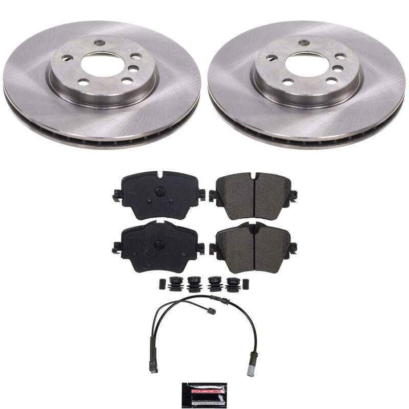 Mini Cooper Brake Kit - Front - PowerStop - Z17 Evolution Plus Ceramic Pads + Autospecialty Rotors - `22-`24