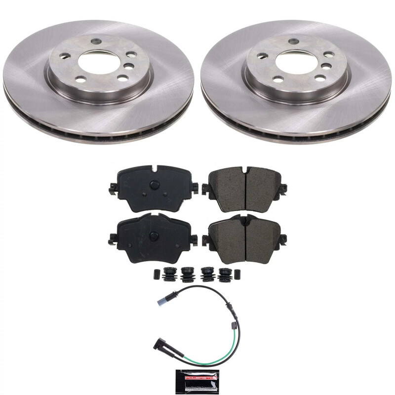 Mini Cooper Clubman Brake Kit - Front - PowerStop - Z17 Evolution Plus Ceramic Pads + Autospecialty Rotors - `20-`24