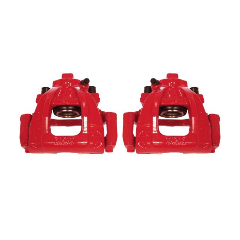 Mini Cooper Brake Calipers - Front - PowerStop - Red Powder Coated - Red - `02-`06