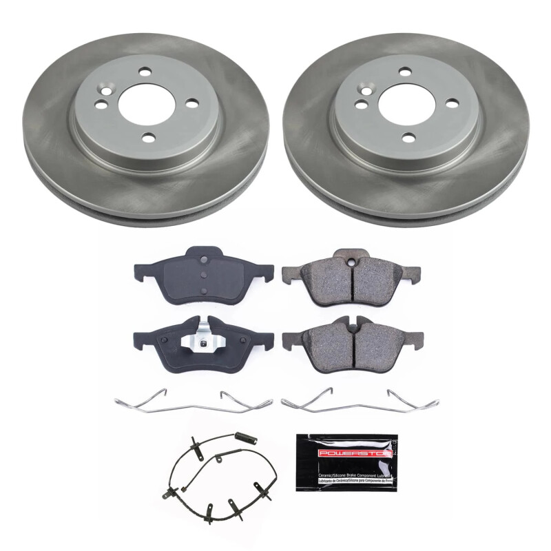 Mini Cooper Brake Kit - Front - PowerStop - Semi-Coated Rotors - `02-`06