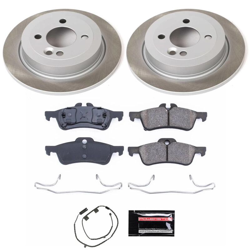 Mini Cooper Brake Kit - Rear - PowerStop - Semi-Coated Rotors - `02-`06