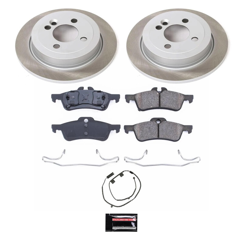 Mini Cooper Brake Rotors (2) - Rear - PowerStop - Semi-Coated - `07-`08