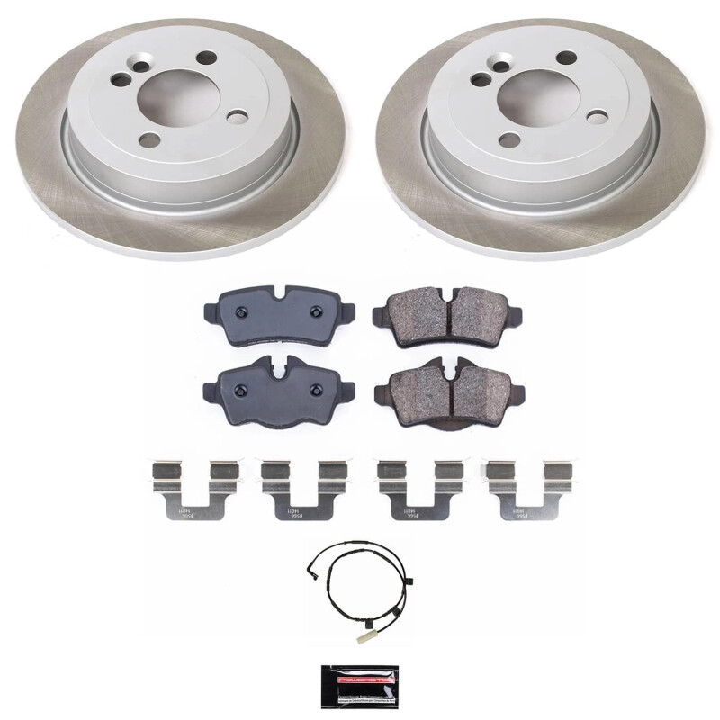 Mini Cooper Brake Rotors (2) - Rear - PowerStop - Semi-Coated - `07-`10