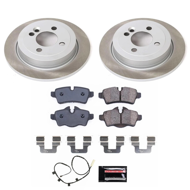 Mini Cooper Brake Kit - Rear - PowerStop - Semi-Coated Rotors - 2013