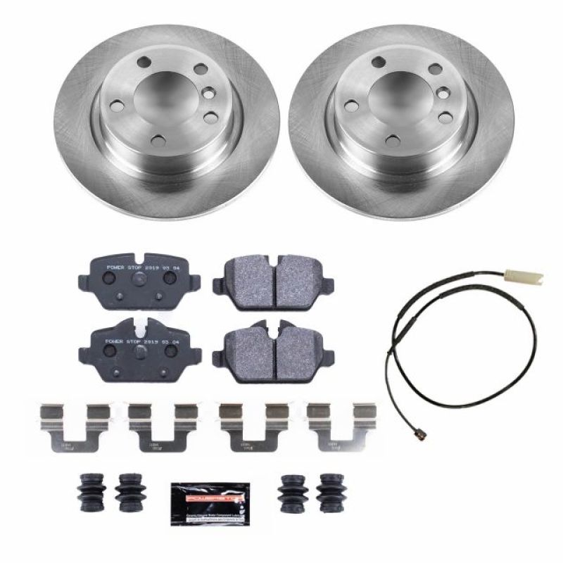 Mini Cooper Brake Kit - Rear - PowerStop - Autospecialty Rotors + Track Day High-Performance Pads - `13-`16