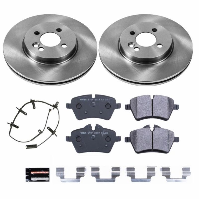 Mini Cooper Brake Kit - Front - PowerStop - Track Day Spec Pads + Autospecialty Rotors - `07-`08