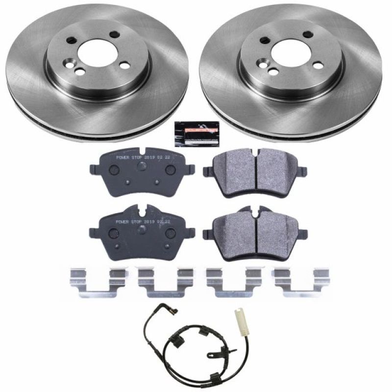 Mini Cooper Brake Kit - Front - PowerStop - Autospecialty Rotors + Track Day Spec Pads - `07-`10