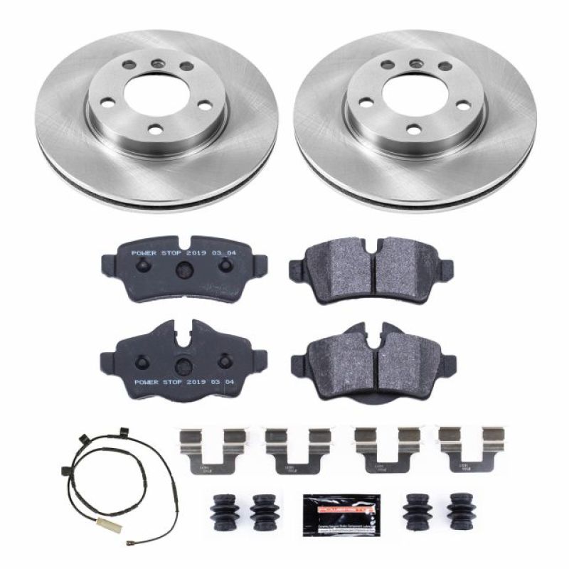 Mini Cooper Brake Kit - Rear - PowerStop - Track Day Spec Pads + Autospecialty Rotors - `11-`16