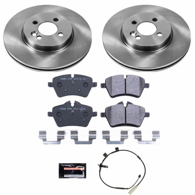 Mini Cooper Brake Kit - Front - PowerStop - Autospecialty Rotors + Track Day Spec Pads - `11-`16