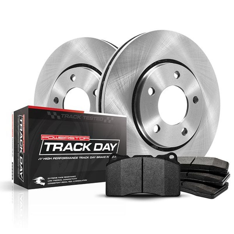 Mini Cooper Brake Kit - Rear - PowerStop - Autospecialty Rotors + Track Day Spec Pads - 2013