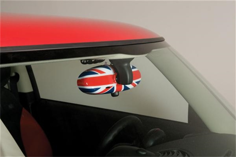 Mini Cooper Rearview Mirror Cover - Putco - Union Jack - Chrome - `07-`14