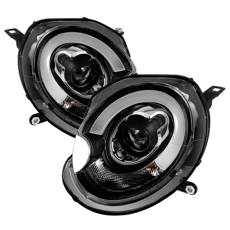 Mini Cooper Headlights - SPYDER - Projector, DRL - Black - `07-`12