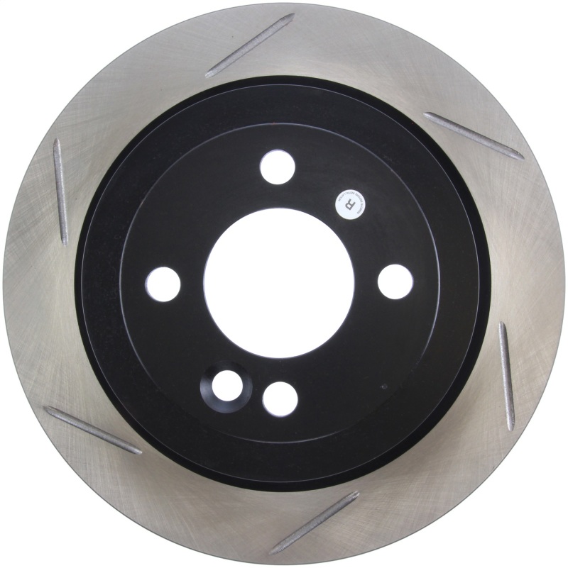 Mini Cooper Brake Rotor (1) - Rear Left - Stoptech - Slotted Sport Rotor - Black - `02-`06
