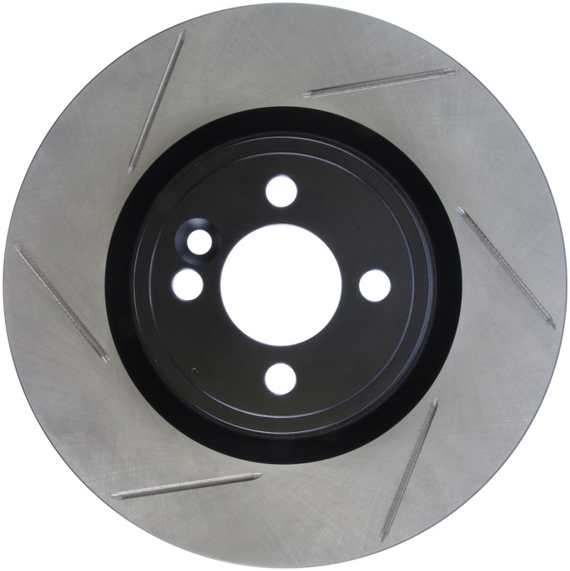 Mini Cooper Brake Rotor (1) - Front Right - Stoptech - Slotted Sport - Black - `09-`15
