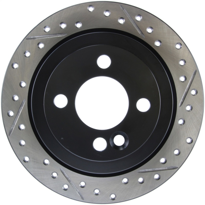 Mini Cooper Brake Rotor(s) (1) - Rear Left - Stoptech - Slotted & Drilled - Black - `07-`09