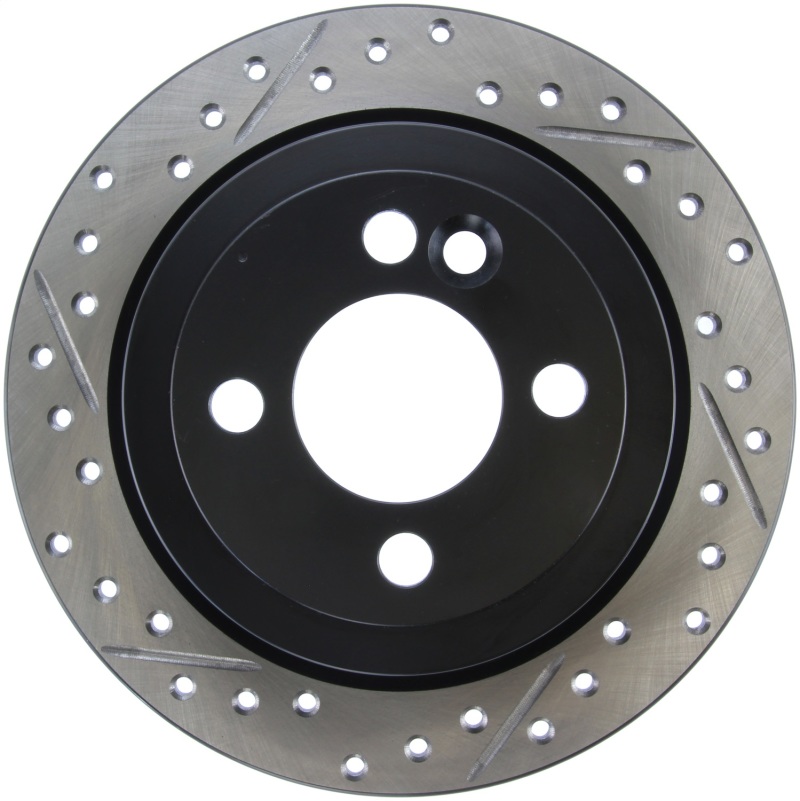 Mini Cooper Brake Rotor(s) (1) - Rear Right - Stoptech - Slotted/Drilled - Black - `07-`09