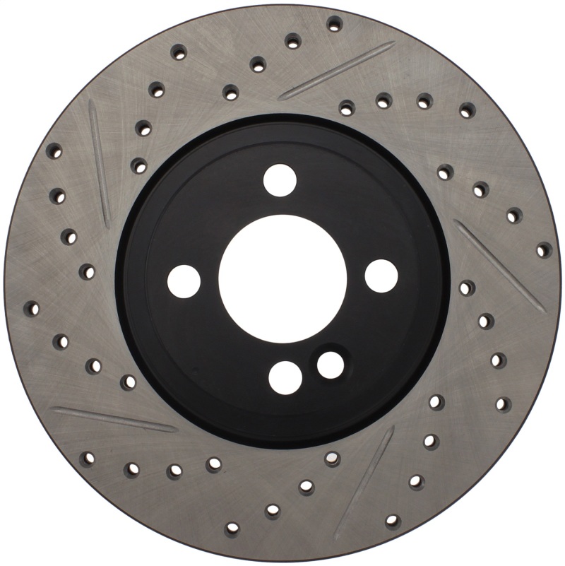 Mini Cooper Brake Rotor(s) (1) - Front Right - Stoptech - Slotted/Drilled - Black - `07-`13