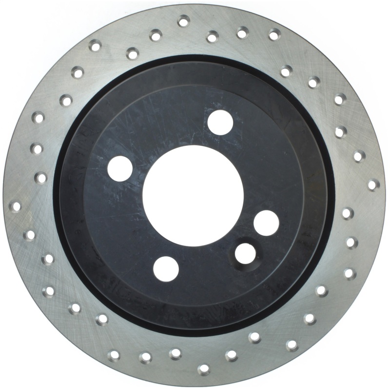 Mini Cooper Brake Rotor(1) - Rear Right - Stoptech - Drilled Sport - Black - `07-`16