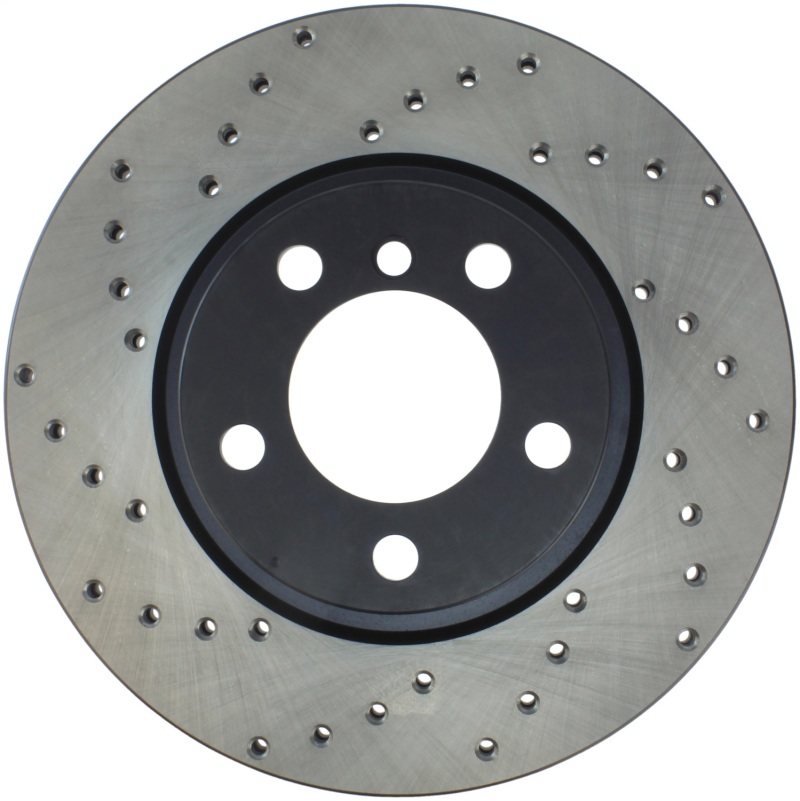 Mini Cooper Brake Rotor(s) (1) - Front Right - Stoptech - Drilled Sport - Black - `13-`16