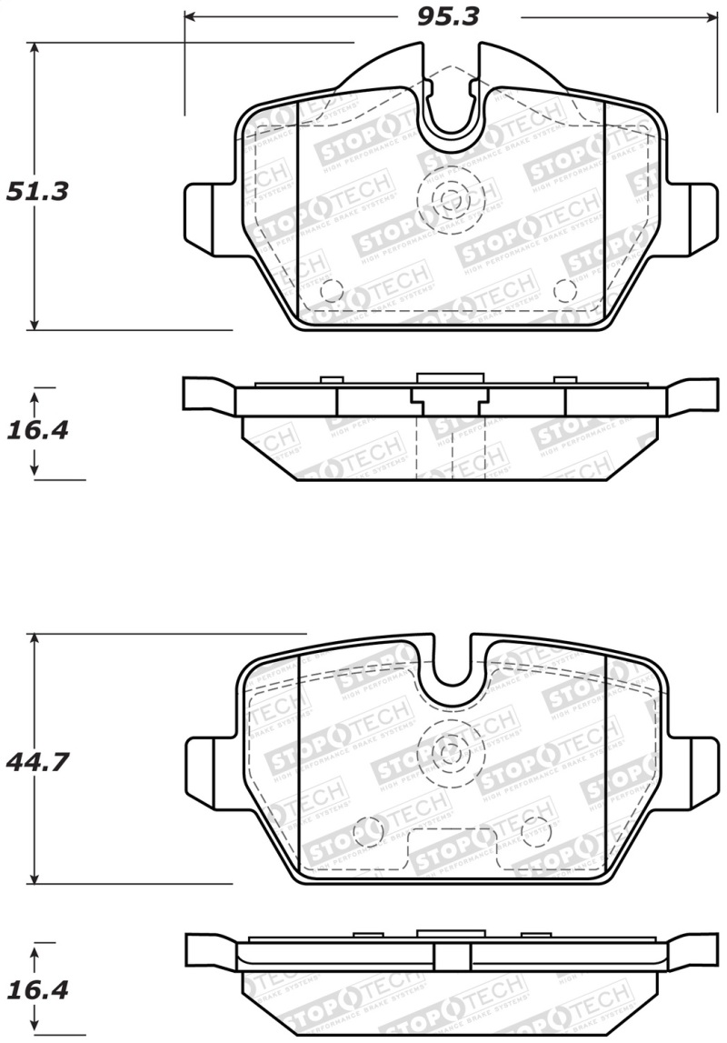 Mini Cooper Brake Pads - Stoptech - Street - `13-`16
