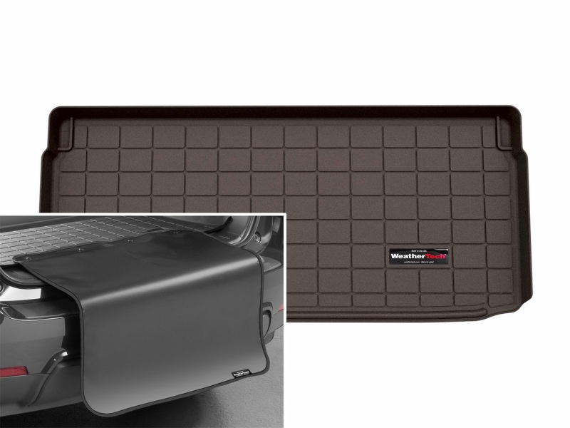 MINI Hardtop Cargo Liner w/Bumper Protector - Behind 3rd Row - WeatherTech - Cocoa - `14-`24
