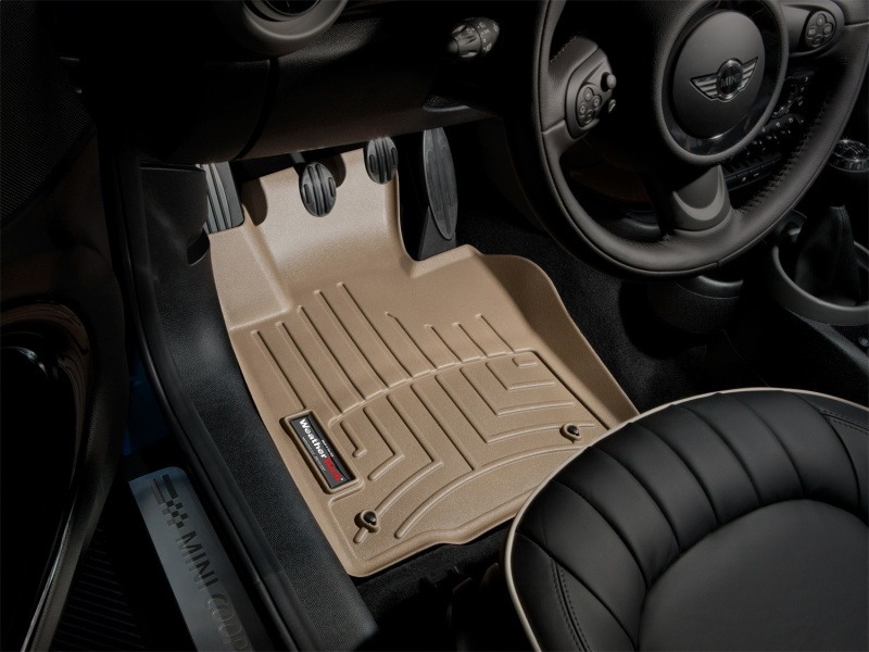 Mini Countryman FloorLiner - Front - WeatherTech - DigitalFit - Tan - `11-`27