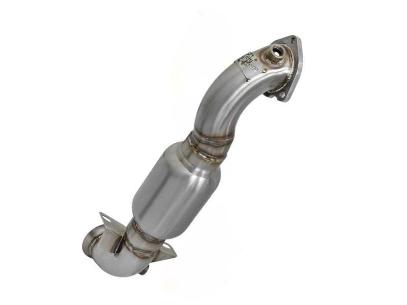MINI Cooper Performance Exhaust - aFe - Twisted Steel Down Pipe 2-1/2 IN 304 Stainless Steel w/ Cat - `07-`13