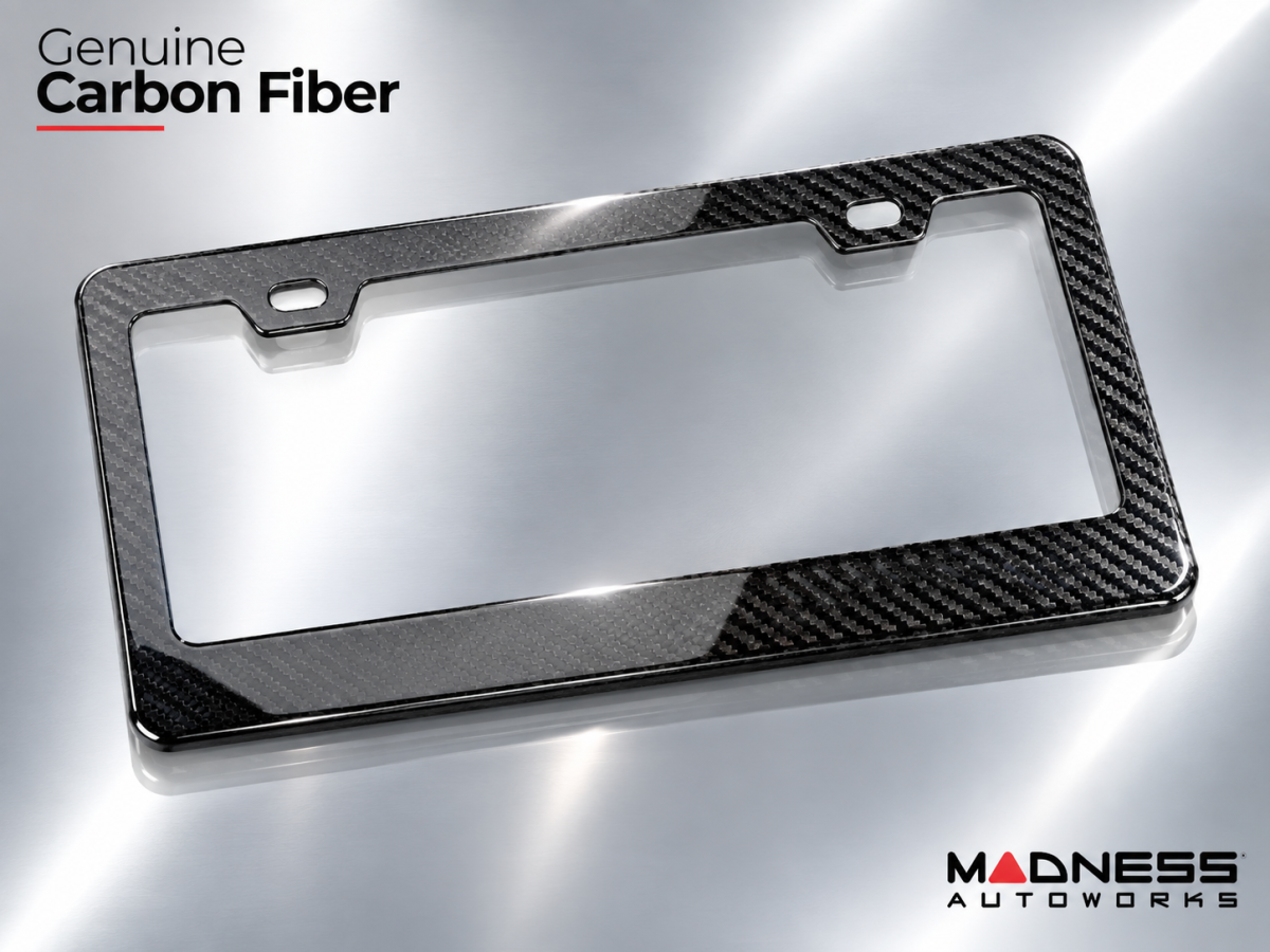License Plate Frame - 100% Genuine Carbon Fiber