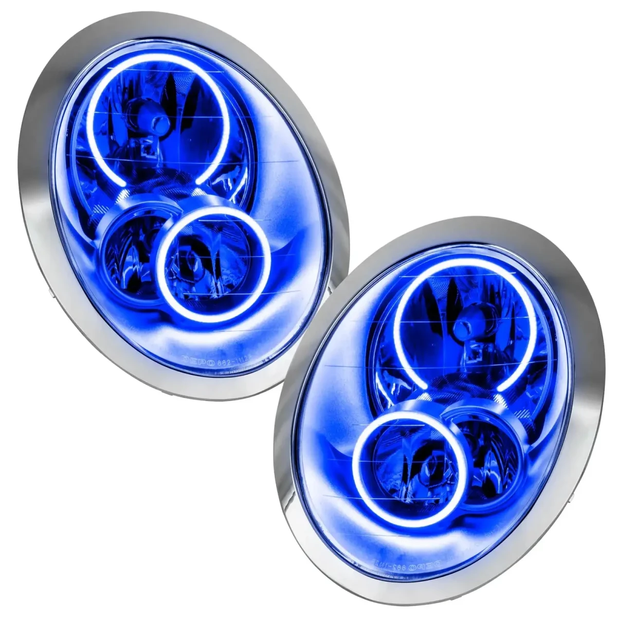 Mini Cooper Headlight Assemblies - ORACLE Lighting - SMD HL - ColorSHIFT w/ BC2 Controller - `05-`08