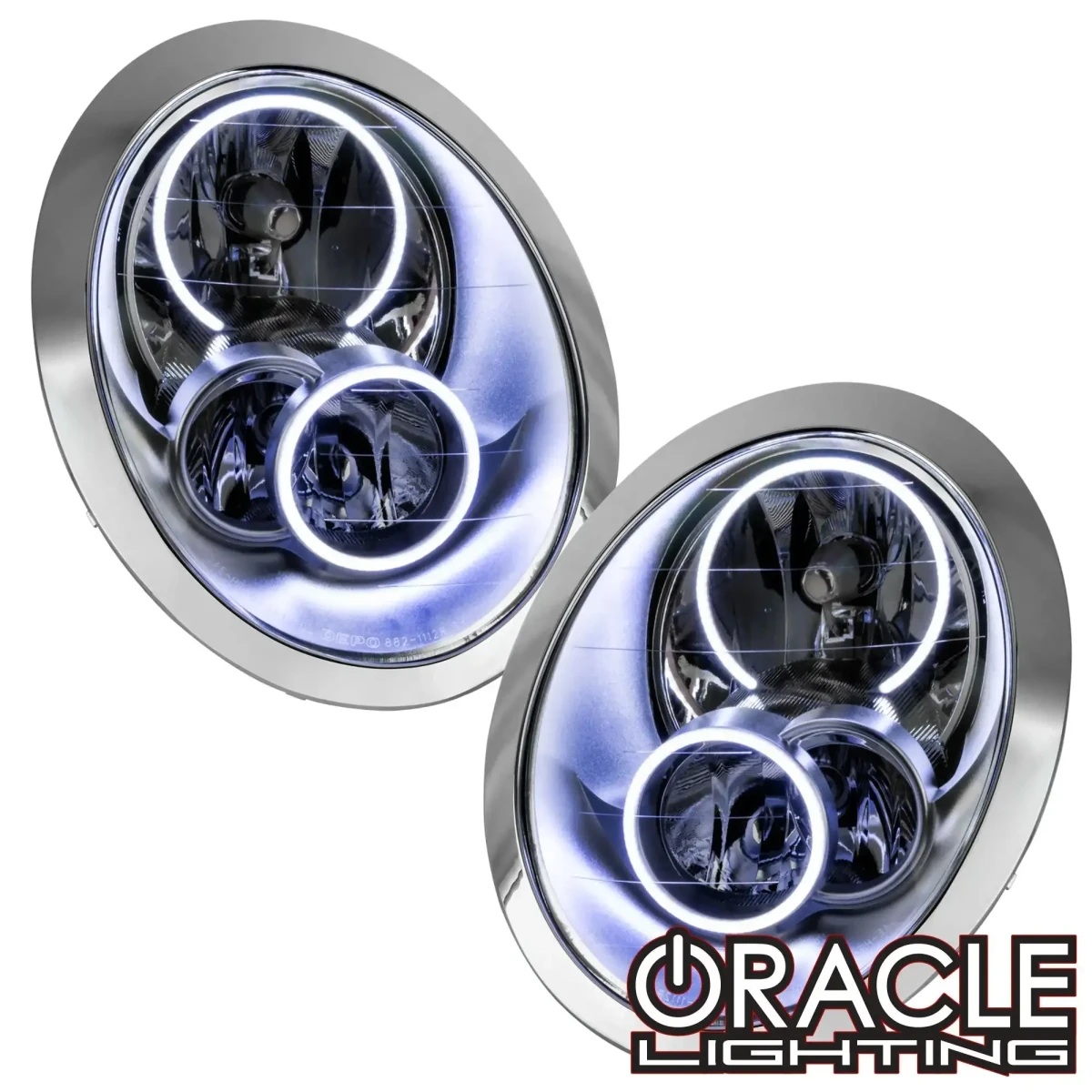 Mini Cooper Headlight Assemblies - ORACLE Lighting - SMD HL - ColorSHIFT w/ BC2 Controller - `05-`08