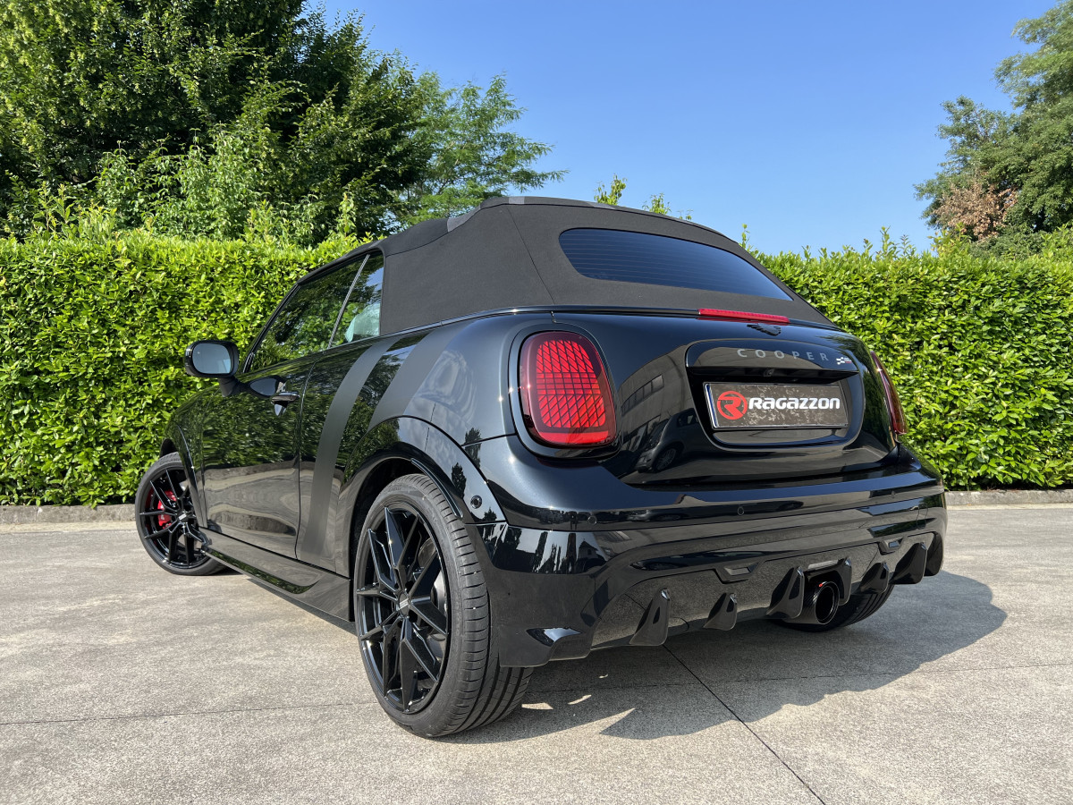 MINI Convertible Performance Exhaust by Ragazzon - Non-Resonated - Axle Back - Center Exit/ Carbon Fiber Tip - F67 - JCW