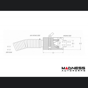 BMC Intake Kit DIY - Carbon Dynamic Airbox (CDA) - 2.75" Inlet/ Outlet 