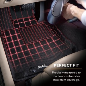 Mini Countryman Floor Mats - Rear - 3D MAXpider - Kagu - Black - `17-`19