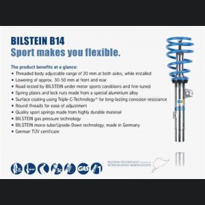 Mini Cooper Coilover Suspension Kit - Front + Rear - Bilstein - B14 (PSS) - `07-`15