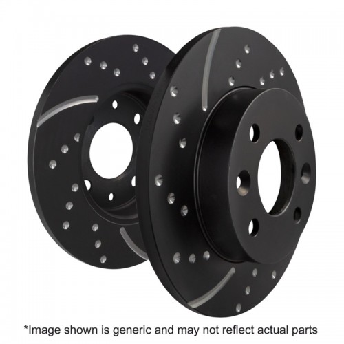 Mini Countryman (R60) JCW Brake Rotors (2) - Rear - EBC - 3GD Series Sport Slotted - `11-`16