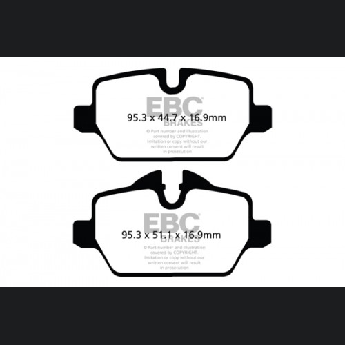 Mini Countryman Brake Pads - Rear - EBC - Ultimax2 - Black - 2010