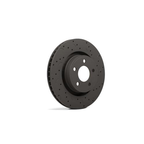 Mini Cooper Brake Rotors (2) - Rear - Hawk Performance - Talon Cross Drilled And Slotted Rotors - 2002