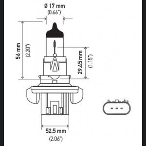 Mini Cooper Xenon Bulbs (2) - Hella - Optilux H13/9008 12V 60/55W XB - White - `07-`12