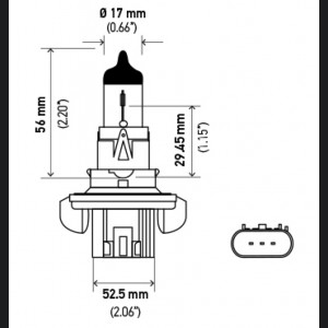 Mini Cooper Xenon Bulbs (2) - Hella - Optilux H13/9008 12V 60/55W XB - White - `07-`12