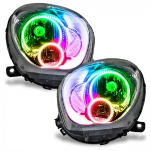 Mini Cooper Countryman Headlight Halo Kit - ORACLE Lighting - 2.0 Controller - ColorSHIFT - `11-`15