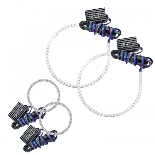 Mini Cooper Headlight Halo Kit - ORACLE Lighting - SMD (Surface Mount Diode) - No Controller - ColorSHIFT - `05-`08