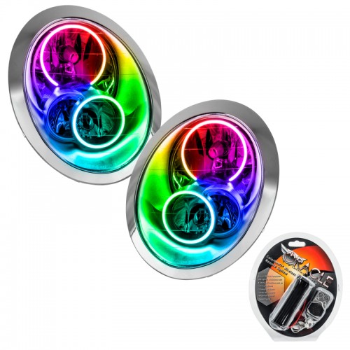 Mini Cooper S Headlight Assemblies - ORACLE Lighting - ColorSHIFT - `05-`08