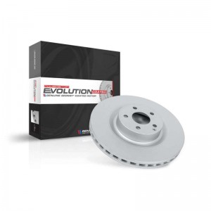 Mini Cooper Countryman Brake Rotor(1) - Rear - PowerStop - Evolution High Carbon Geomet Coated - Silver - `11-`16