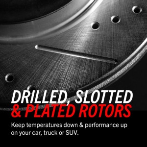 Mini Cooper Countryman Brake Rotors (2) - Front - PowerStop - Evolution Drilled & Slotted - Silver - `11-`16