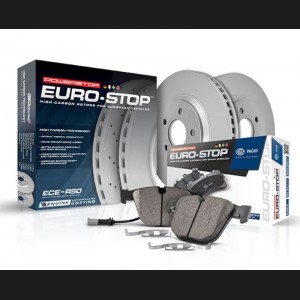 Mini Cooper Brake Kit - Front - PowerStop - Genuine Geomet Coated Rotors + ECE-R90 Certified Pads - `07-`10
